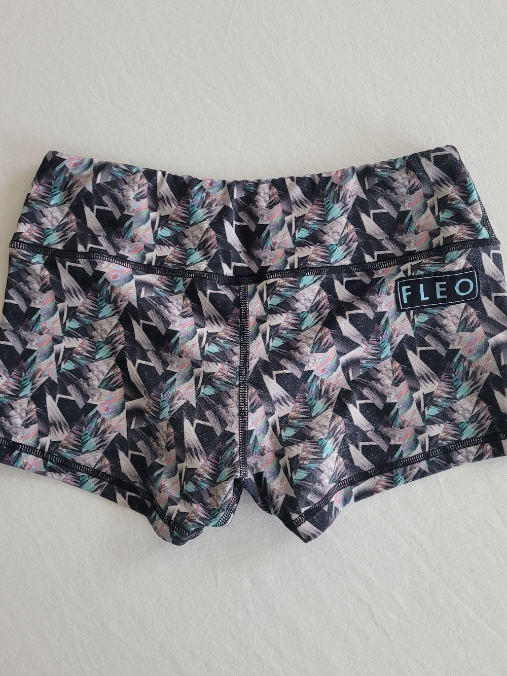 FLEO Original 2.5" Inseam Women’s Shorts Multicolor Abstract Print